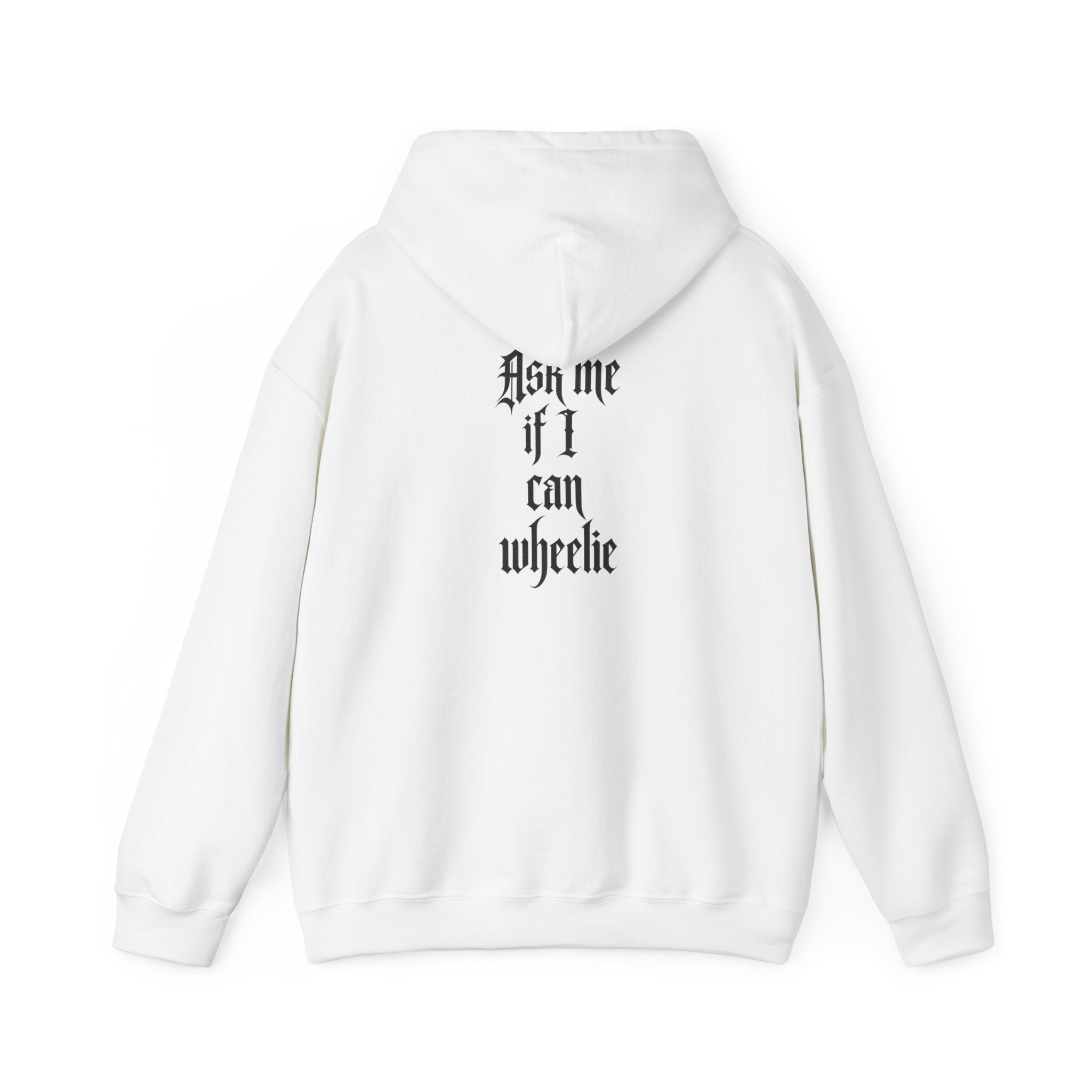 Reckless White Wheelie Hoodie