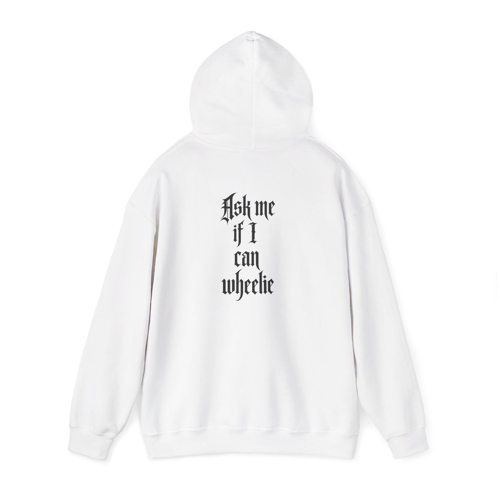 Reckless White Wheelie Hoodie