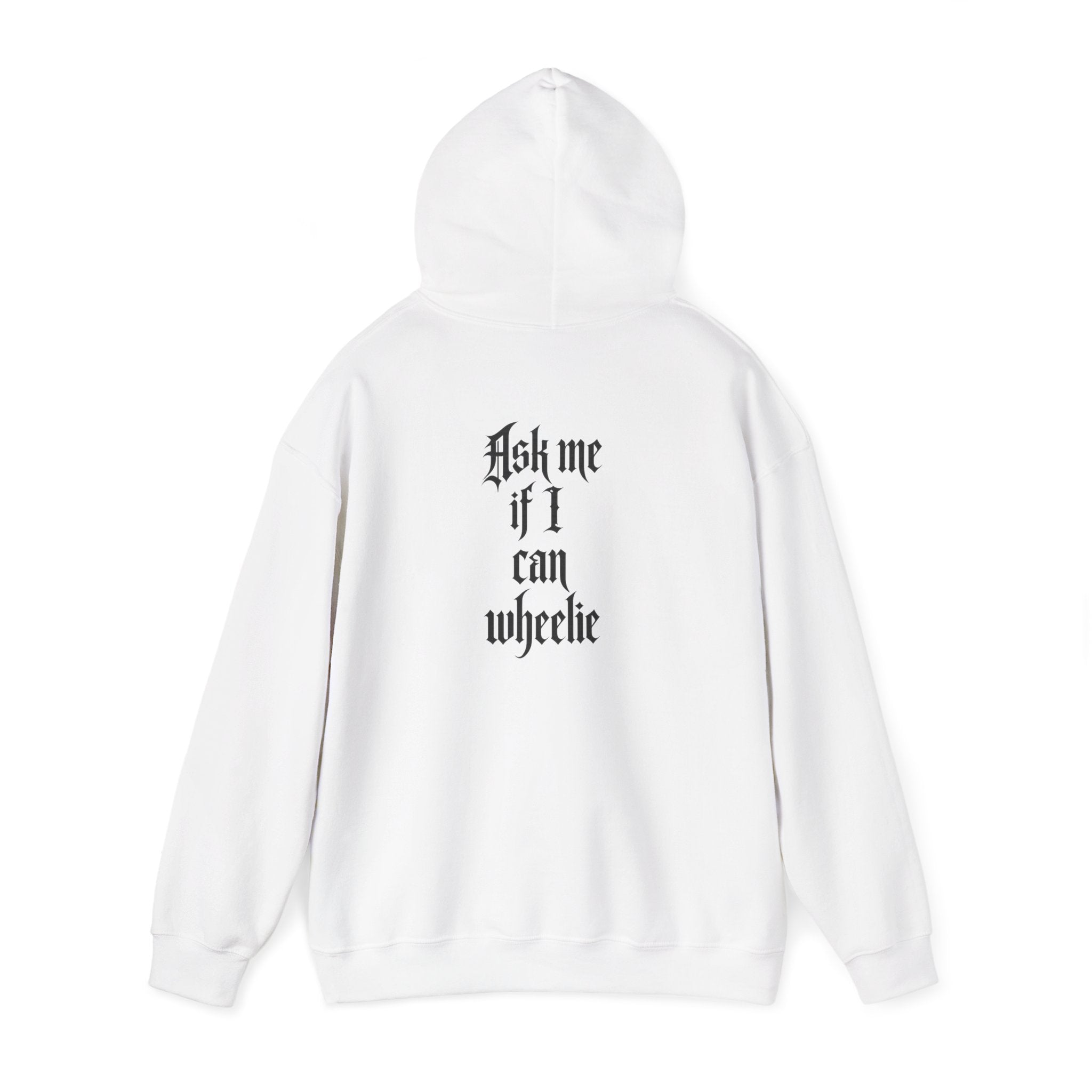 Reckless White Wheelie Hoodie